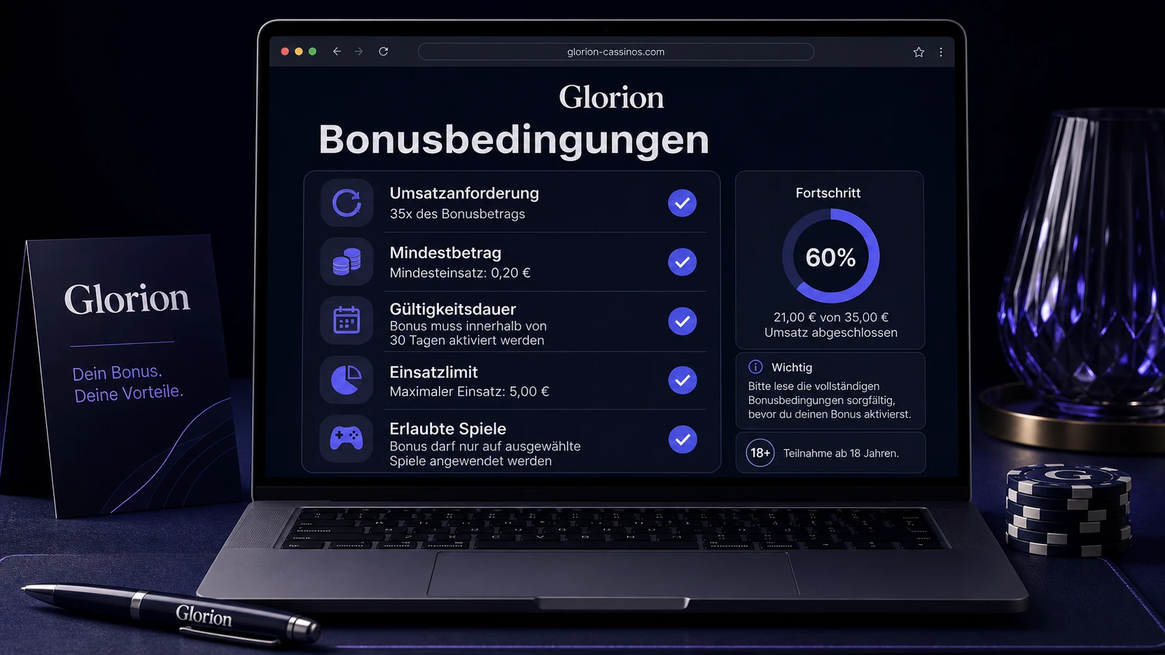 Glorion Casino Bonusbedingungen verstehen